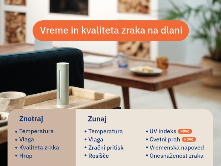 Netatmo vremenska postaja ORIGINAL | prikaz 12 parametrov v �ivo